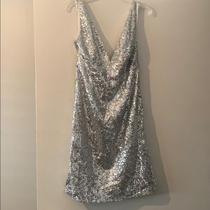 Gorgeous Silver Sequins Dress Never Worn